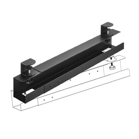 รางเก็บสายไฟแบบหนีบ ERGOTREND CLAMP-ON CABLE TRAY LOG สีดำ_2