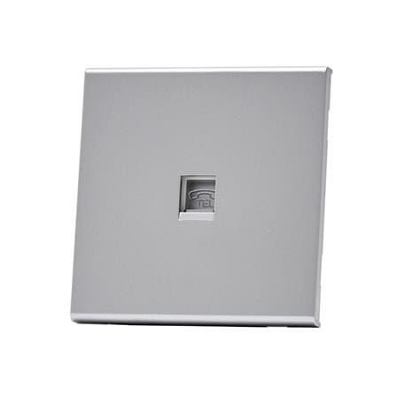 เต้ารับโทรศัพท์ SAHN 6P/4C D17-SL สีเงิน_2