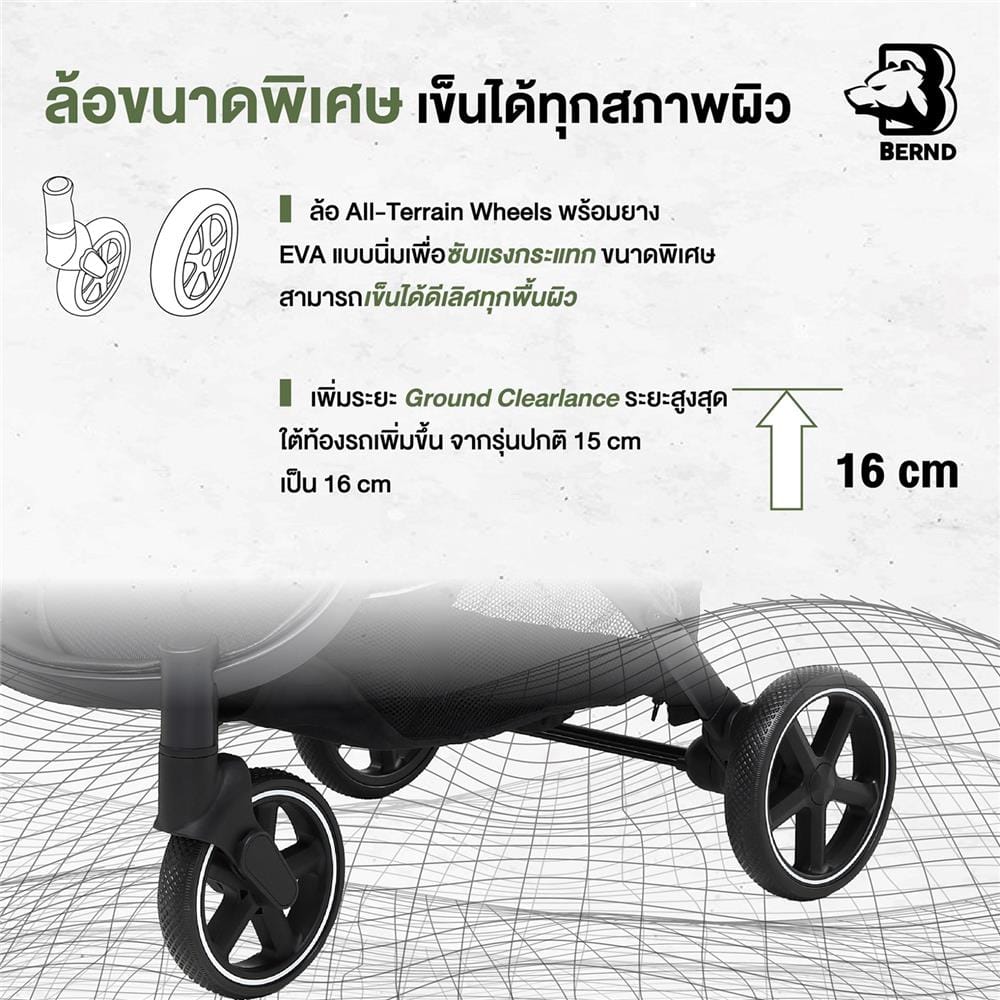 รถเข็นเด็ก BERND AIRPLUS GT-OLIVE GREEN_10