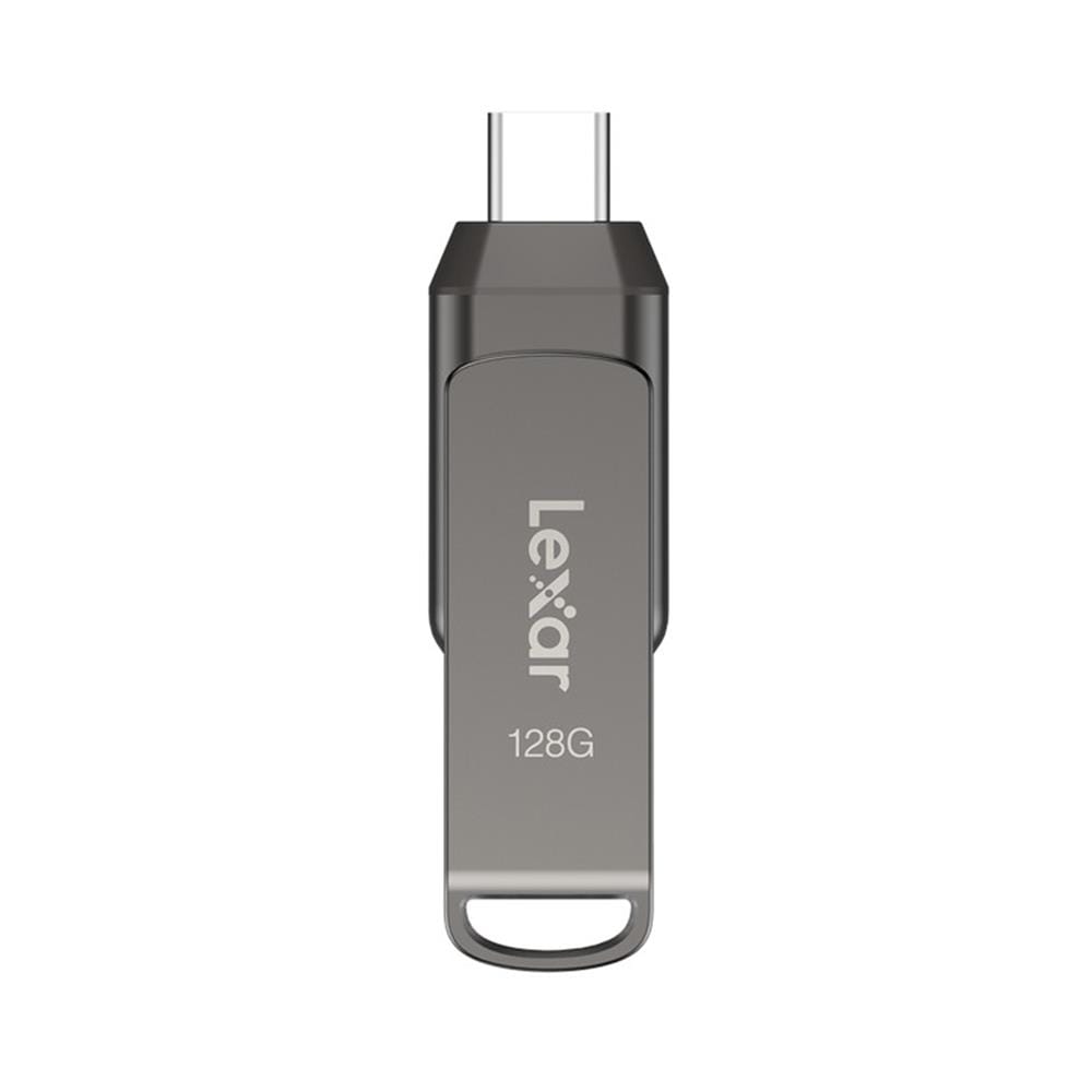 แฟลชไดร์ฟ 3.1 128GB LEXAR DUAL DRIVE D400 สีเงิน