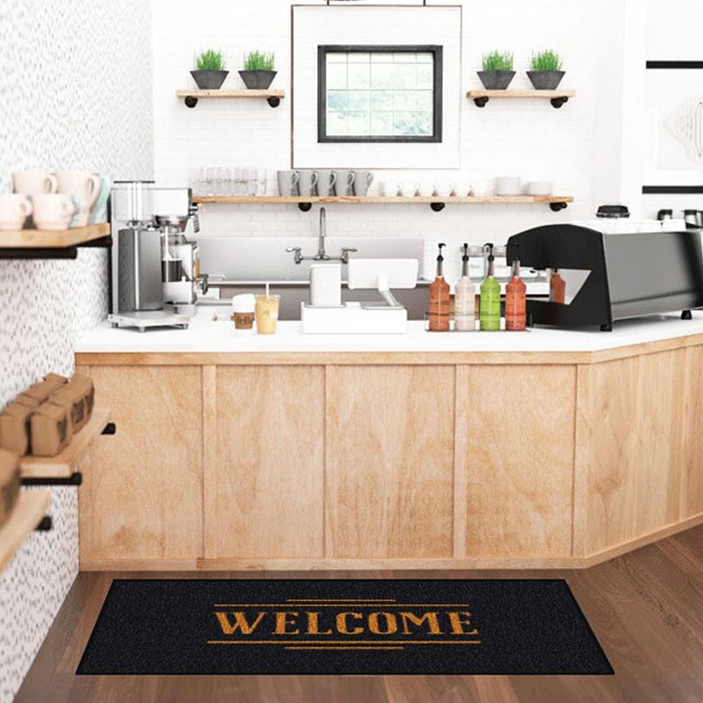 พรมเช็ดเท้าดักฝุ่น KLEEN-TEX WELCOME 70X150 ซม. สีดำ