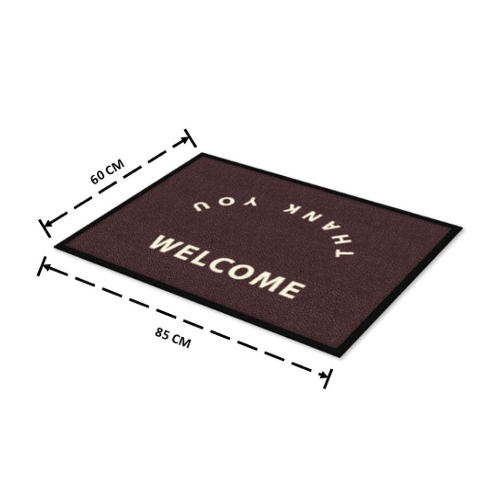 พรมเช็ดเท้าดักฝุ่น KLEEN-TEX WELCOME-T 60X85 ซม. สีน้ำตาล