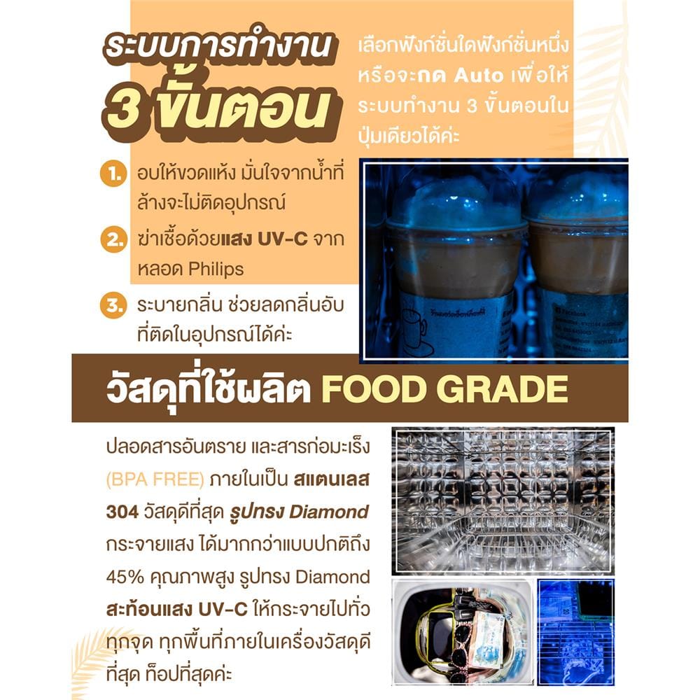 เครื่องฆ่าเชื้อและอบยูวี SAKER0112-XL 3in1_9