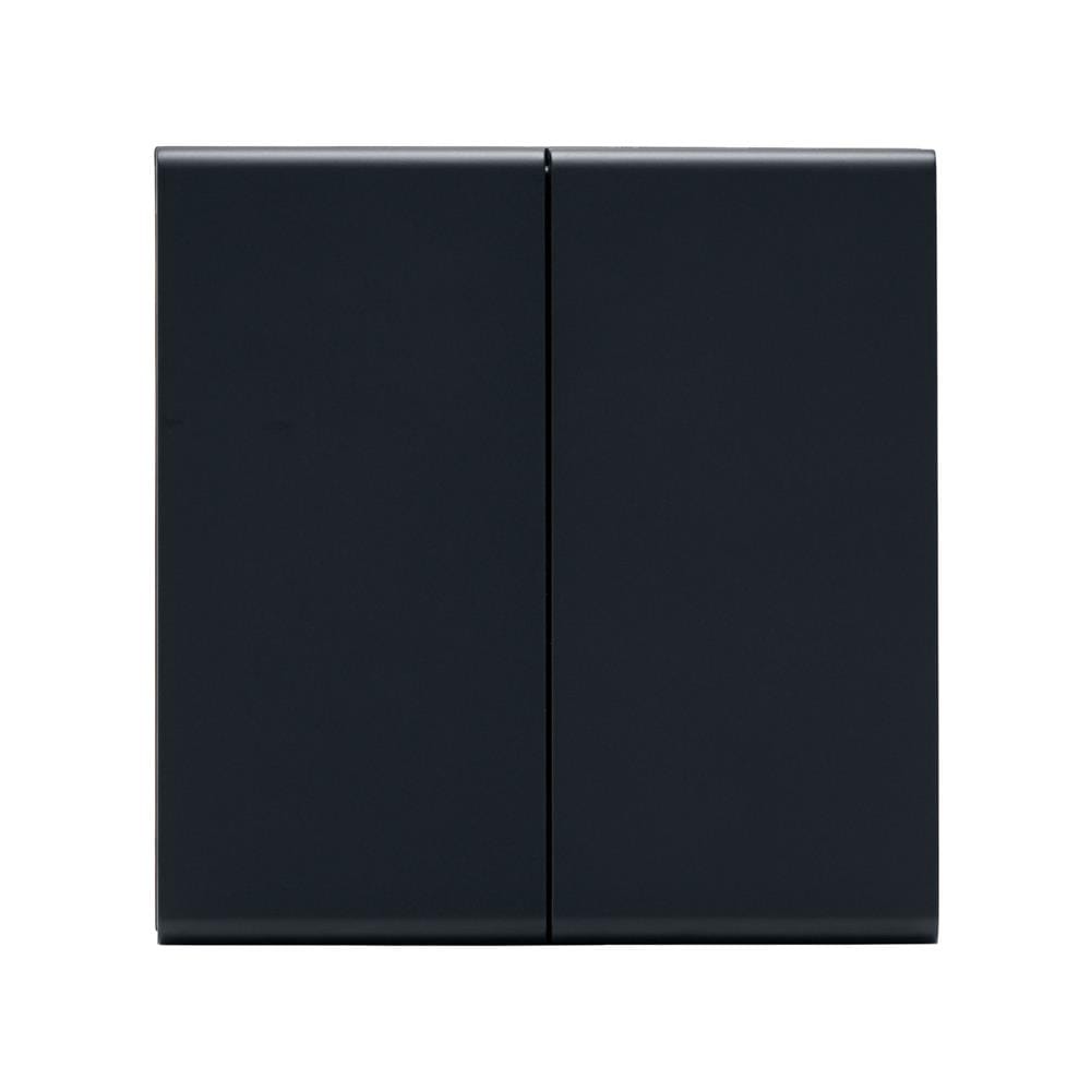 ชุดสวิตซ์ 1 ทาง 2 ช่อง SAHN D021-BL สีดำ_1