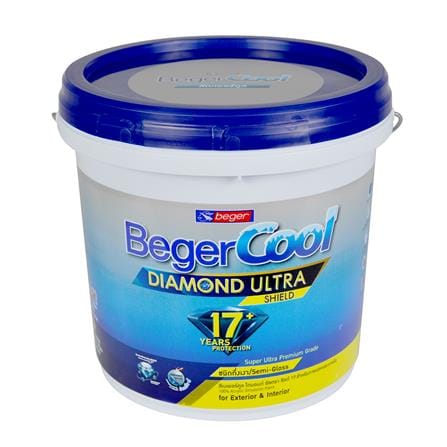 สีน้ำทาภายนอก BEGER COOL DIAMONDSHIELD 17 BASE B กึ่งเงา 2.5 แกลลอน_0