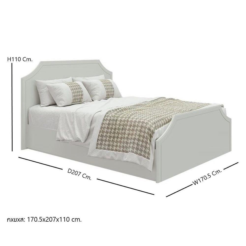 ชุดห้องนอน 5 ฟุต SB FURNITURE QUINN 59060563 สี MAGIC GREY