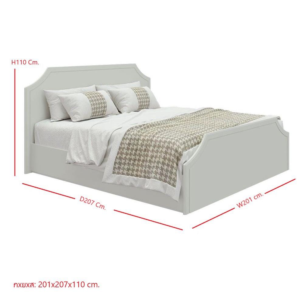 เตียง 6 ฟุต SB FURNITURE QUINN 19228838 สี MAGIC GREY
