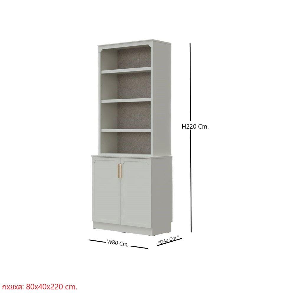 ตู้สูง SB FURNITURE QUINN 19228852 80 ซม. สี MAGIC GREY