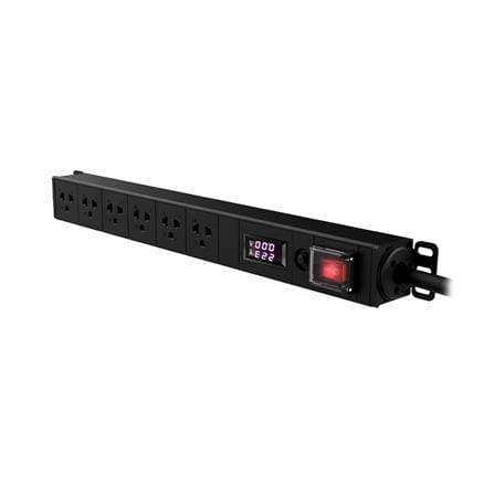 รางปลั๊กไฟตู้ RACK 6 ช่อง 1 สวิตซ์ GLINK GPDU-10K 2 ม. สีดำ_1