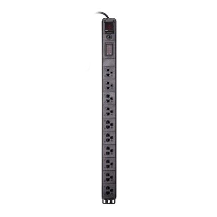 รางปลั๊กไฟตู้ RACK 10 ช่อง 1 สวิตซ์ GLINK GPDU-12K 2 ม. สีดำ_0