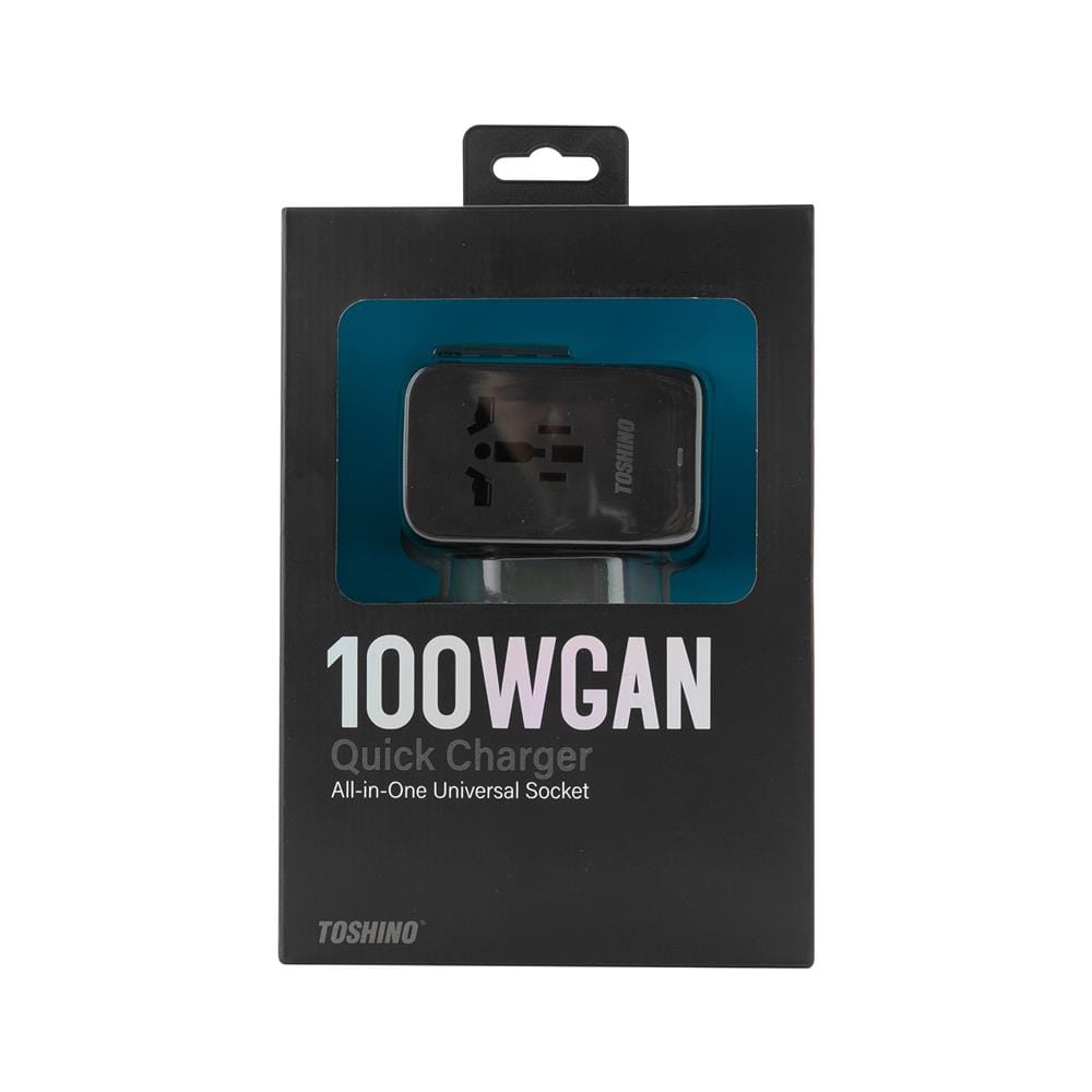 ปลั๊กแปลง 4 IN 1 UNIVERSAL 1 USB A 4 TYPE C TOSHINO DE-100WGAN