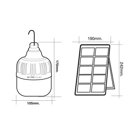 ไฟจัดสวน SOLAR HI-TEK HLLSS0080D 80 วัตต์ DAYLIGHT สีขาว_5