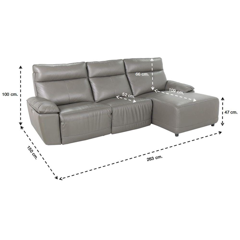 RECLINER 3 ที่นั่ง SB FURNITURE SNAZZY 19170333 สีเทา