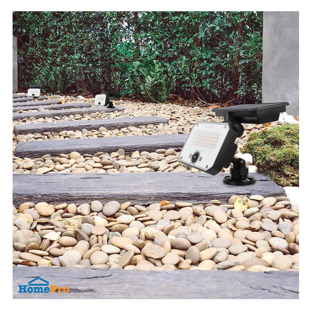 ไฟผนังภายนอก SOLAR LAMPTAN ELITE 10 วัตต์ WARM WHITE สีดำ