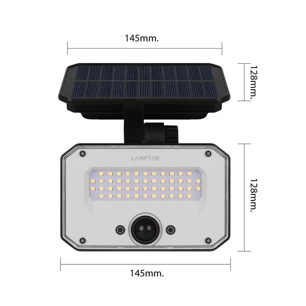 ไฟผนังภายนอก SOLAR LAMPTAN ELITE 10 วัตต์ WARM WHITE สีดำ