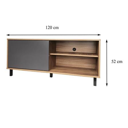 ตู้วางทีวี FURDINI TV1291 120 ซม. สีเชสนัท/กราไฟท์_6