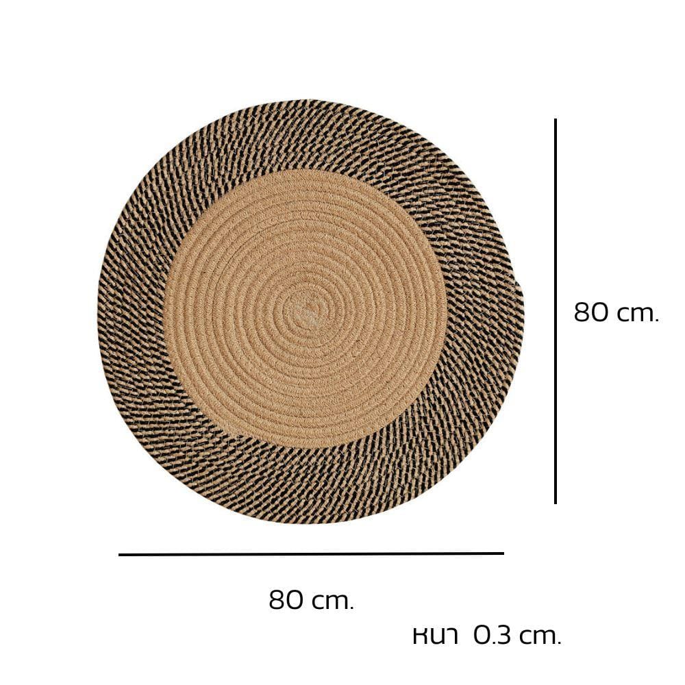 พรม COZYBROWN TP0005 80X80 ซม. สีน้ำตาล_3
