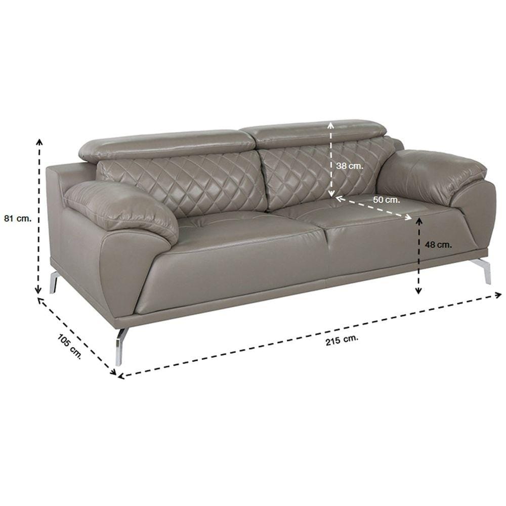 โซฟา 3 ที่นั่ง SB FURNITURE GARRY 19192236 สีเทา