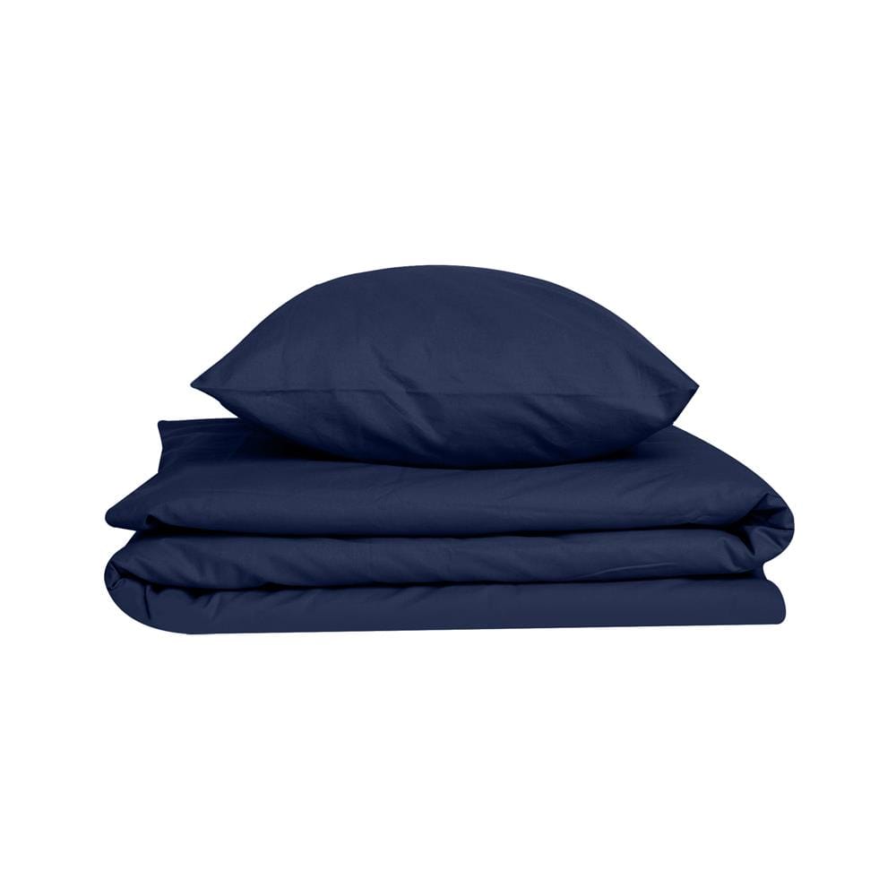 ชุดผ้าปูที่นอน 4 ฟุต 2 ชิ้น BED CLIP MICROTEX 6 นิ้ว สี NAVY