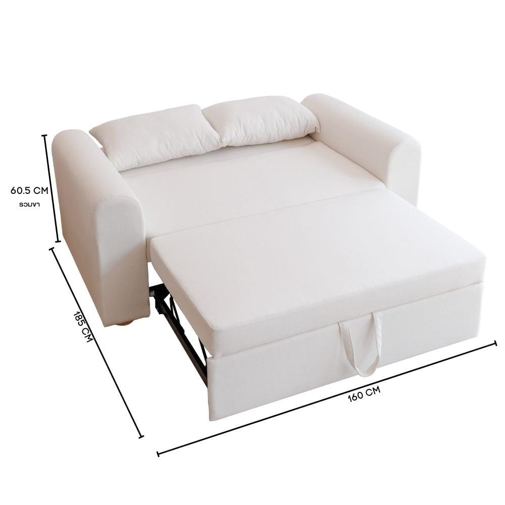 โซฟาเบด ผ้าสำหรับสัตว์เลี้ยง CCR FURNITURE รุ่น NARA (นารา) ขนาด 160 cm. สีขาว (PET382-04)_1