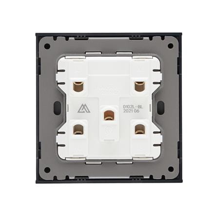 ชุดเต้ารับคู่ 3 ขา 2 ช่อง SAHN D102L-BL สีดำ_2