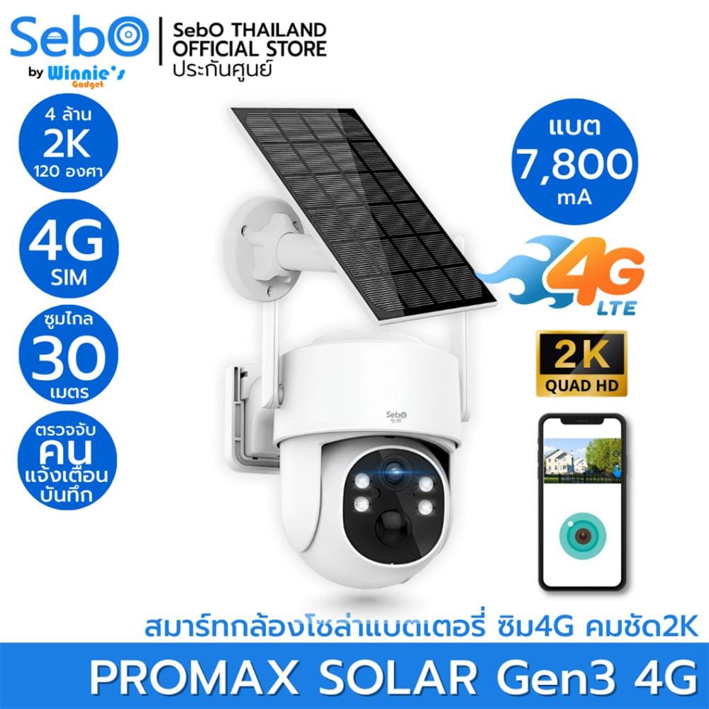 กล้องวงจรปิดโซลาเซลล์ SEBO PROMAX GEN3 4G_1