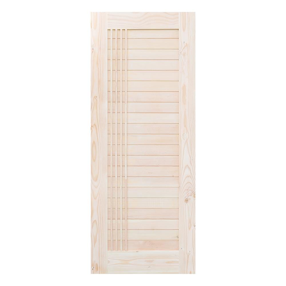 ประตูไม้สน D2D ECO PINE-EZERO 39 80X200 ซม. สีธรรมชาติ ไม่เจาะลูกบิด