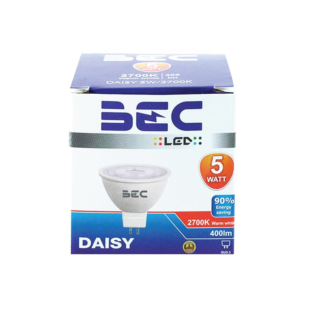หลอด LED BEC MR16/PAR DAISY 5 วัตต์ WARM WHITE GU5.3