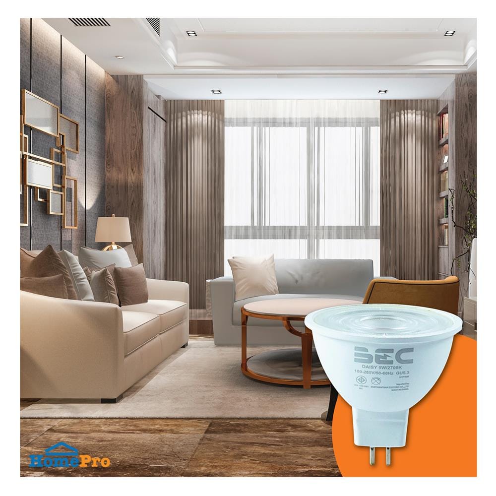 หลอด LED BEC MR16/PAR DAISY 5 วัตต์ WARM WHITE GU5.3