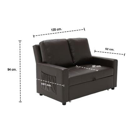 โซฟาเบด KONCEPT SHASA 19220658 สีน้ำตาล_7