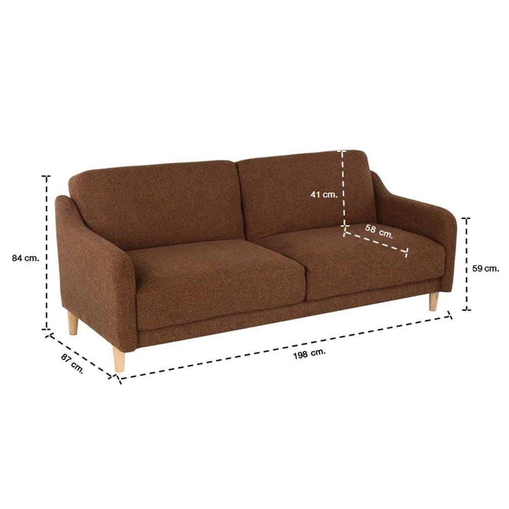 โซฟาเบด 3 ที่นั่ง SB FURNITURE MALINDA 19140711 สีน้ำตาล