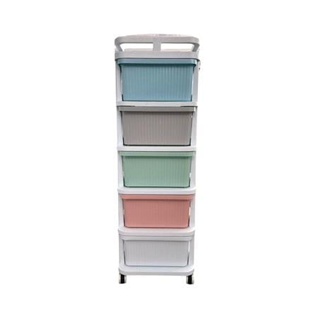 ตู้ลิ้นชัก 5 ชั้น STACKO CART 35x38.5x104 ซม. สีพาสเทล_2