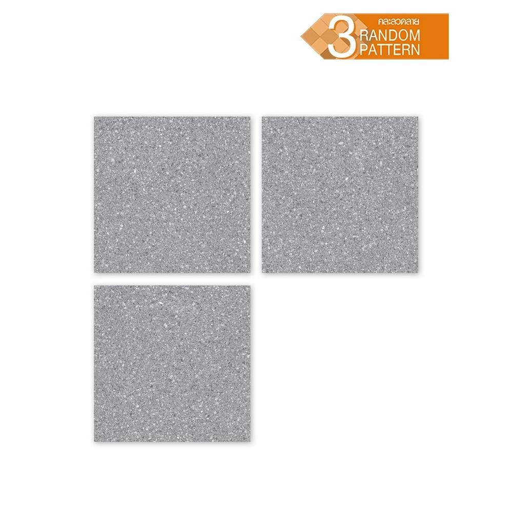 กระเบื้องพื้นพอร์ซเลน  16x16 นิ้ว TARA โลเบน เทา PM (HYG) 0.96 ตร.ม.