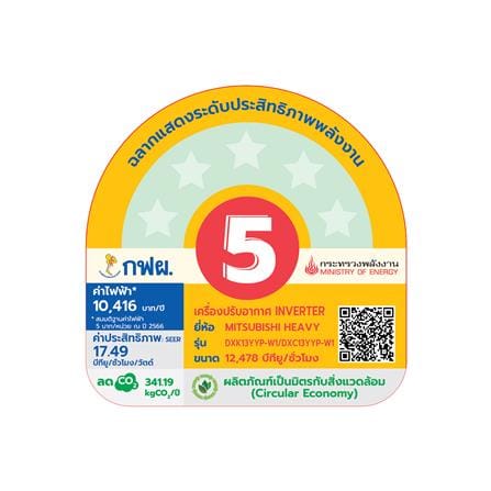 แอร์ผนัง MITSUBISHI HEAVY DUTY DXK13YYP-W1 12478 บีทียู อินเวอร์เตอร์_4