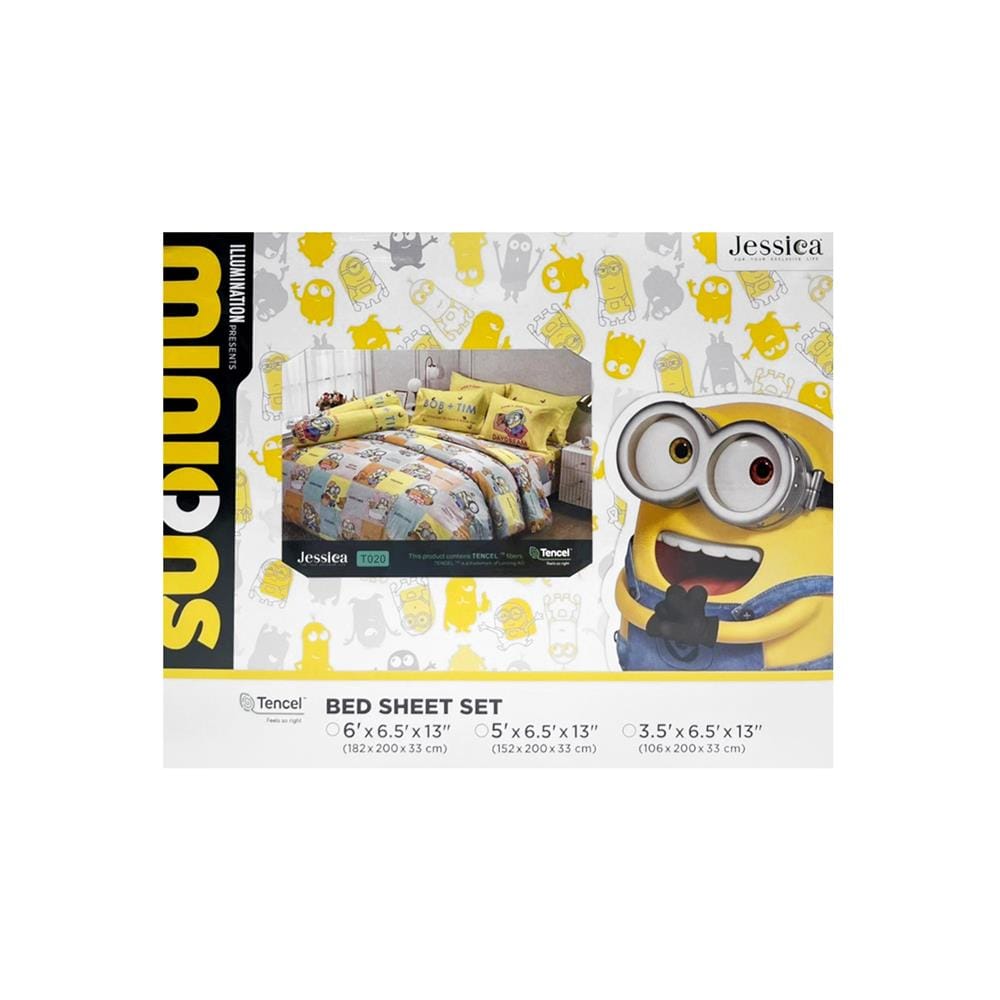 ชุดผ้าปูที่นอน 5 ฟุต 5 ชิ้น JESSICA MINIONS 20165-T020