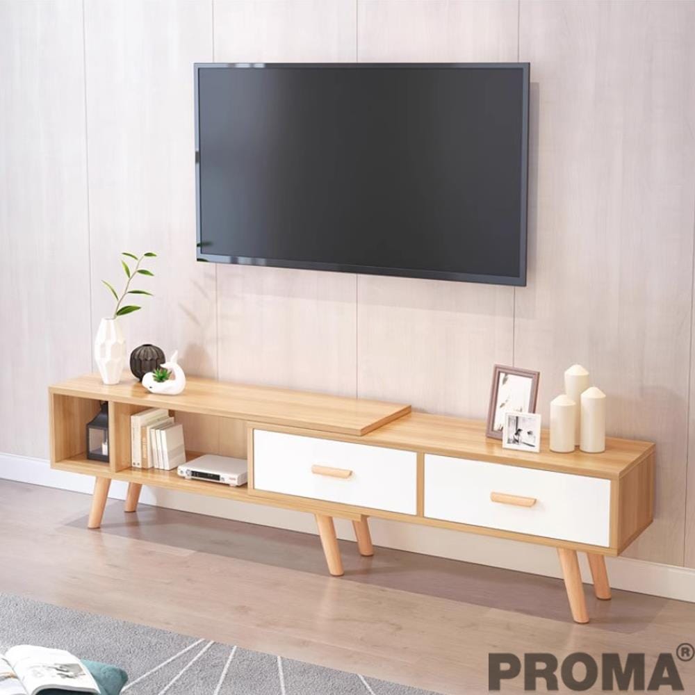 ตู้วางทีวี PROMA-TVS-19-01 198 ซม. สีน้ำตาล_8