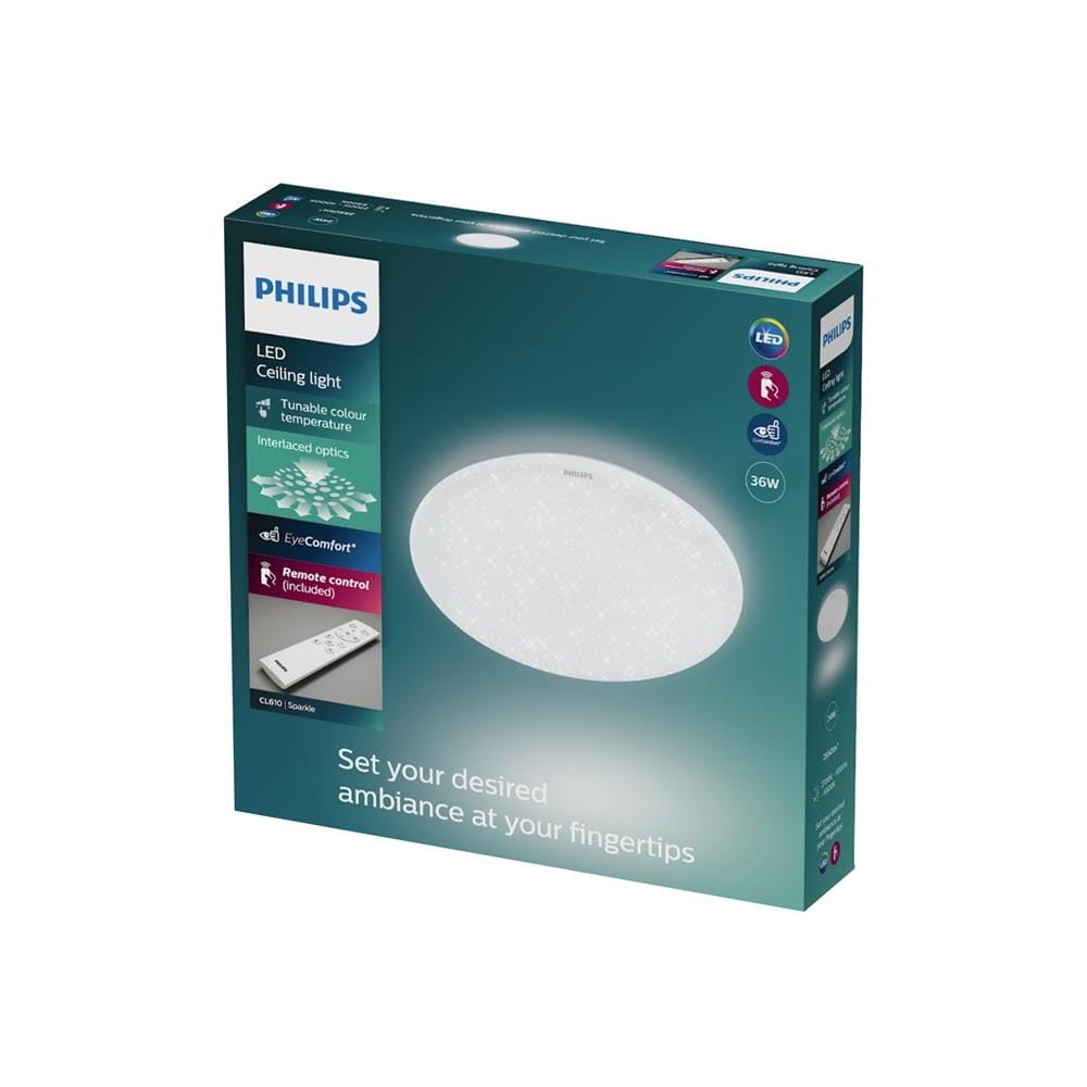 ไฟเพดาน LED PHILIPS CL610SPKAIO 15 นิ้ว 36 วัตต์ DAYLIGHT/COOL WHITE/WARM WHITE สีขาว
