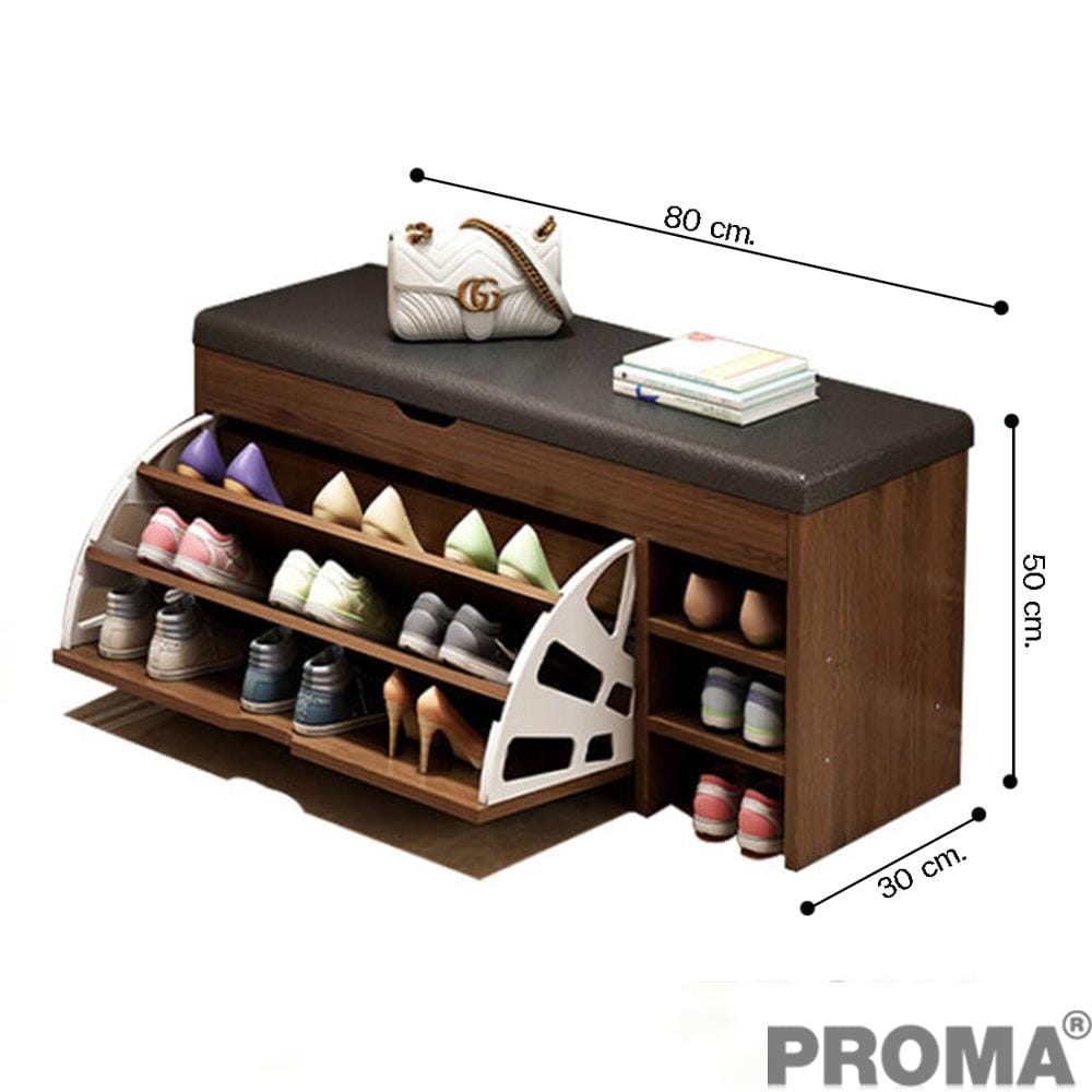 ตู้วางรองเท้า PROMA SC-22 80 ซม. น้ำตาล_4