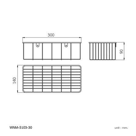 ตะแกรงวางของ WS WNM-5103-30 สีโครม_1