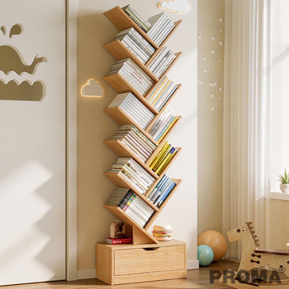 ตู้หนังสือ PROMA-BK02 34 ซม. น้ำตาลอ่อน_3