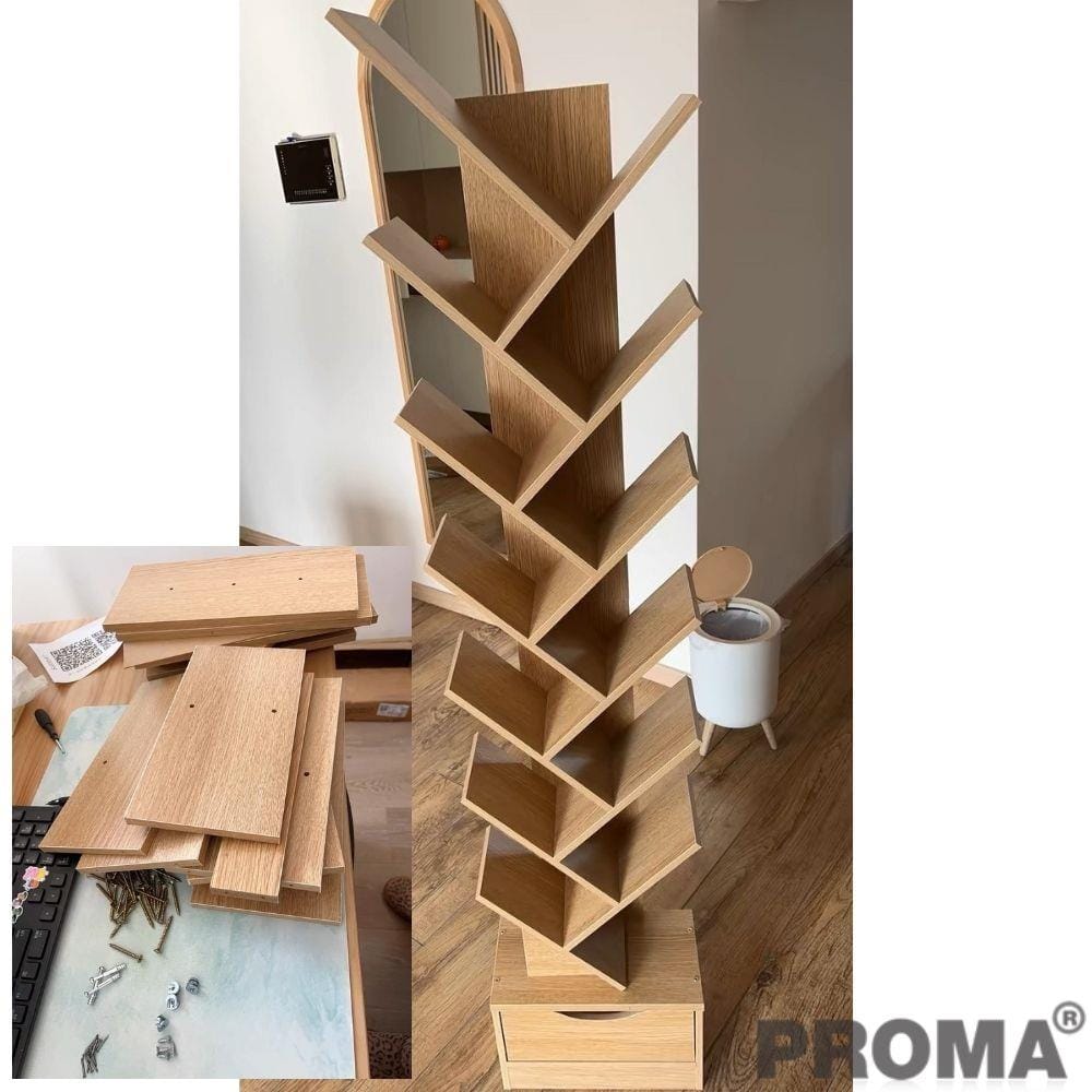ตู้หนังสือ PROMA-BK02 34 ซม. น้ำตาลอ่อน_1