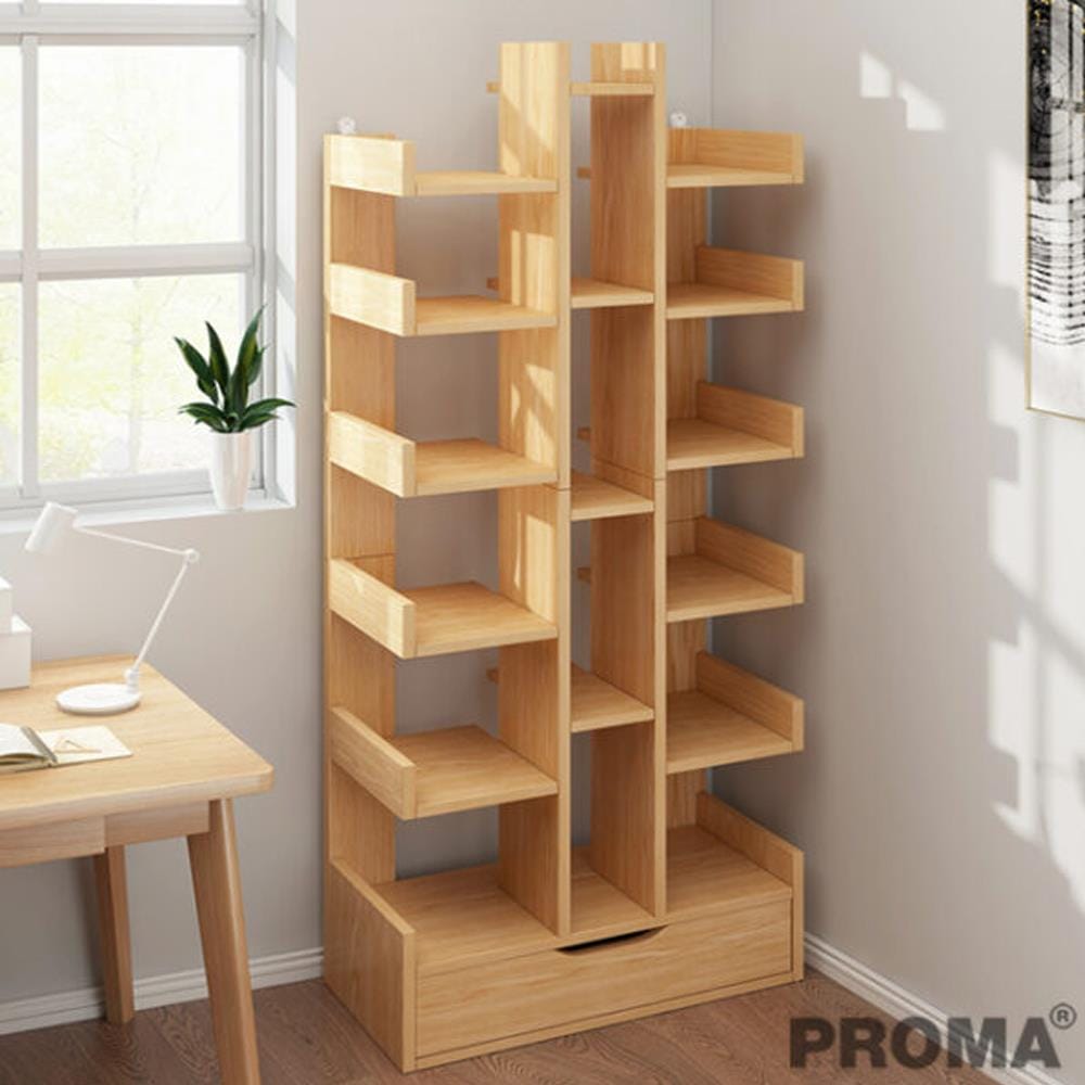 ตู้หนังสือ PROMA-BK03-01 51 ซม. สีน้ำตาล_3