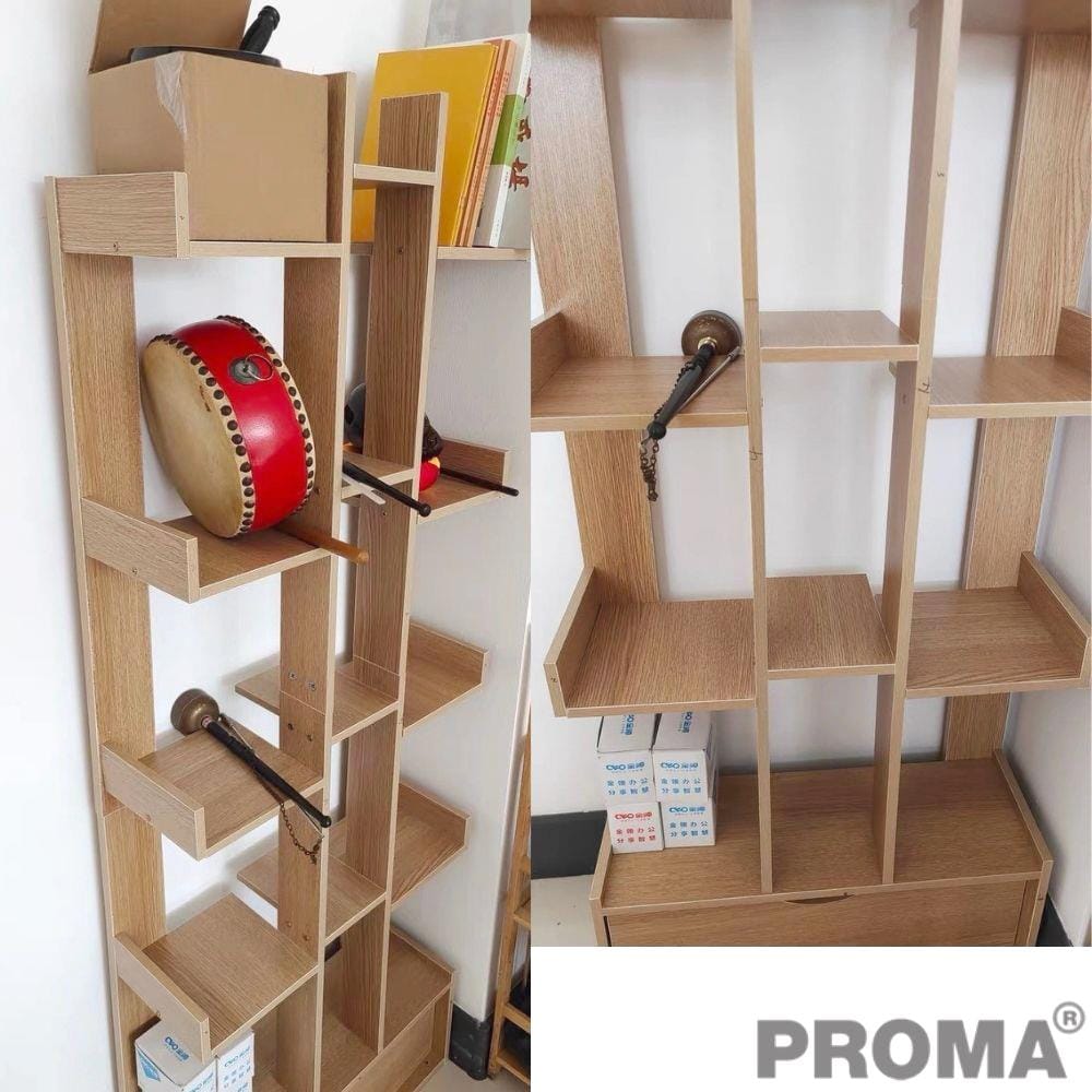 ตู้หนังสือ PROMA-BK03-01 51 ซม. สีน้ำตาล_1