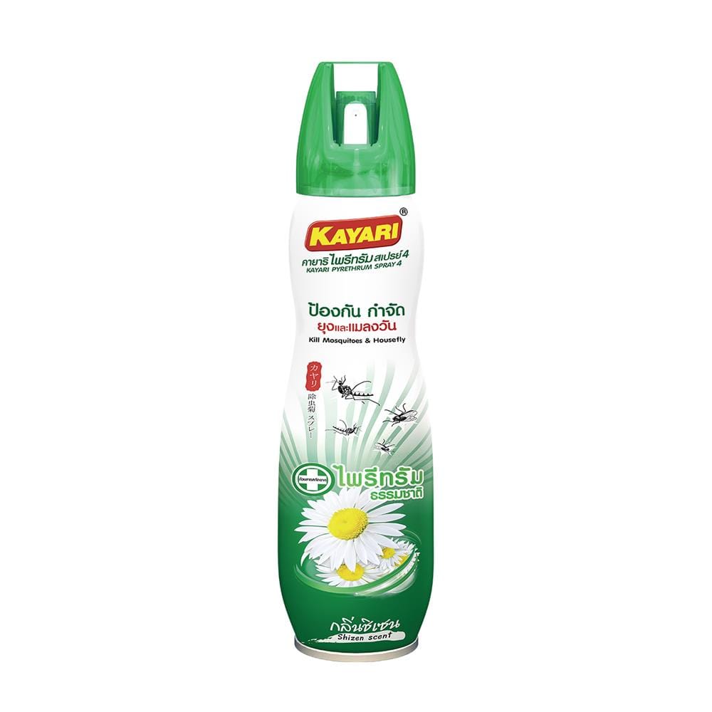 สเปรย์กันยุง แมลงวัน และแมลงบิน KAYARI PYRETHRUM 600 มล. SHIZEN