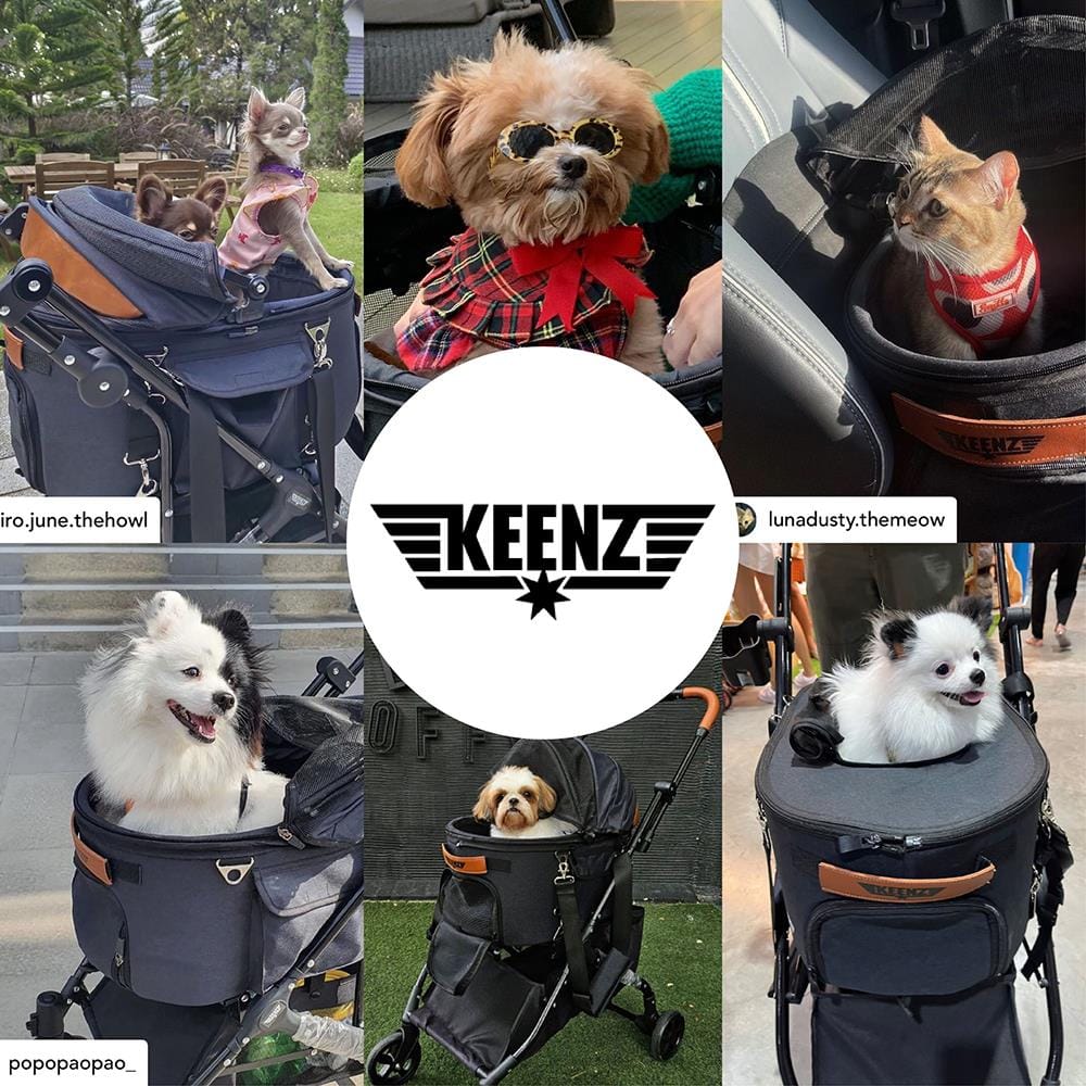 รถเข็นสัตว์เลี้ยง KEENZ 3IN1 AIRPETS ดำ_9