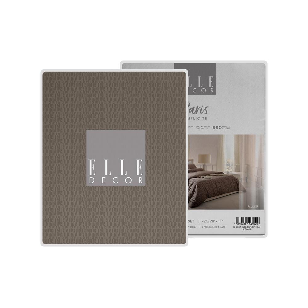 ชุดผ้าปูที่นอน 6 ฟุต 5 ชิ้น ELLE PARIS SIMPLICITE สี PALMIER
