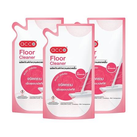 น้ำยาทำความสะอาดพื้นฆ่าเชื้อ ACCO 750 มล. PINK FLORAL แพ็ก 3 ชิ้น_0