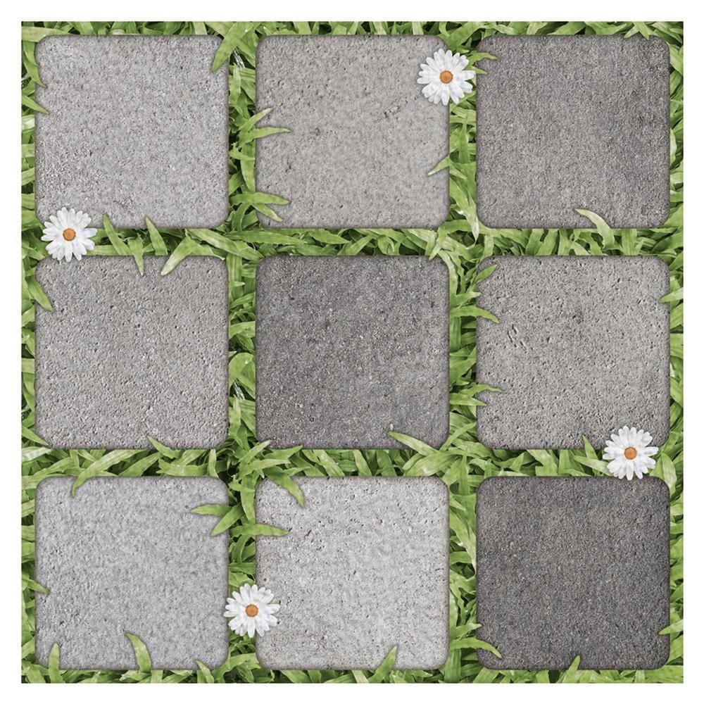 กระเบื้องพื้น 40x40 ซม. ภูผา หินกอหญ้า เทา PM 0.96 ตร.ม.