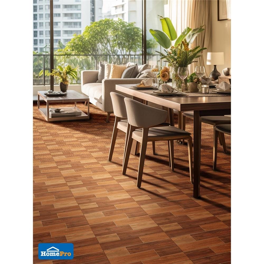 กระเบื้องพื้น 16x16 นิ้ว ภูผา เรือนไม้สน เบจ PM 0.96 ตร.ม.