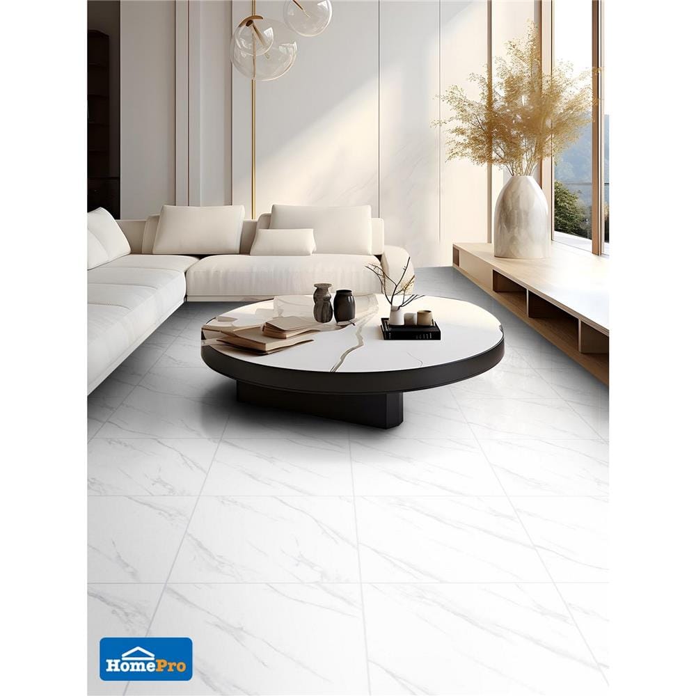 กระเบื้องพื้น 60x60 ซม. TARA เจด้า ขาว A 1.44 ตร.ม.